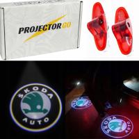 SKODA ŚWIATŁO POWITALNE LED LOGO PROJEKTOR DO AUTA SKODA HOLOGRAM OCTAVIA