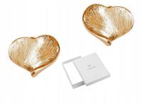 Klipsy Damskie Złote Serca na Uszy Wygodne Duże Efektowne Serducha Colibra