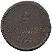 44084. Szwecja - 1/4 skillinga - 1799r. (3,13g/23mm)