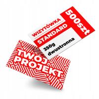 Wizytówki firmowe – 500 sztuk – druk dwustronny – papier 350g