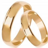 Золотые обручальные кольца пара 585 4 мм хит фиксированная цена!
