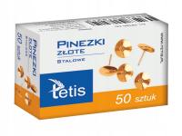 Pinezki TETIS ZŁOTE 50 SZTUK