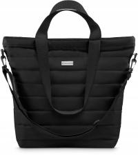 Czarna Torebka damska duża pojemna torba shopper na ramię pikowana ZAGATTO