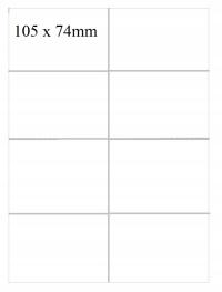 Etykiety naklejki do drukarki 105x74 800szt 8x/A4