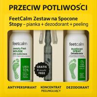 FeetCalm Zestaw na Spocone Stopy – pianka + dezodorant + peeling