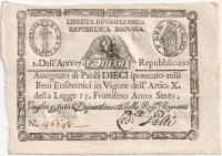 3.hy.Republika Rzymska, 10 Paoli 1798 rzadki