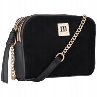 Сумка-мессенджер MONNARI, черная замшевая сумка на плечо с логотипом