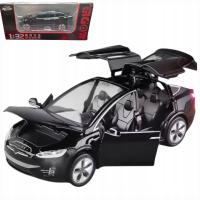 1: 32 коробка TESLA X X90 модель металлический звук светодиодный свет открывающаяся дверь.