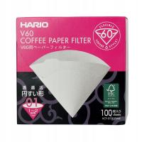 Hario - Filtry papierowe białe - V60-01 - 100 Sztuk