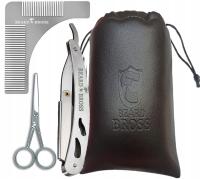 Набор для бороды, бритва, расческа ножницы щетка