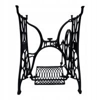 КРАСИВЫЙ ЖУРНАЛЬНЫЙ СТОЛИК, ОСНОВАНИЕ ОТ ШВЕЙНОЙ МАШИНЫ ХРУЩЕВКА-ПОСЛЕ РЕСТАВРАЦИИ