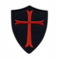Полоса Щит Ордена Тамплиеров - черная ВЫШИВКА