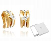 Золотые и серебряные клипсы для ушей со стразами элегантные маленькие легкие удобные