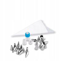 Rękaw cukierniczy dekorator do ciast i tortów Tadar 24 końcówki 50 rękawów