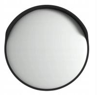 Lustro zewnętrzne wypukłe drogowe czarne Ø45 cm z poliwęglanu VidaXL