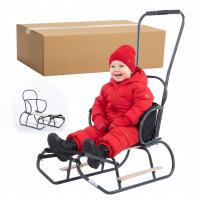 metalowe POLSKIE SANKI oparcie pchacz MATERACYK podnóżki taśma