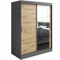 Шкаф-купе 150см 2 интерьеры антрацит ARTISAN