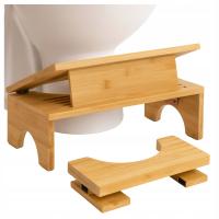 PODNÓŻEK TOALETOWY BAMBUSOWY PODEST SCHODEK DO TOALETY ŁAZIENKI TABORET