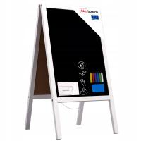 Kredowy Potykacz reklamowy BIAŁY 118x61 tablica kredowa