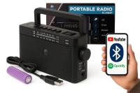 Radio sieciowo-bateryjne AM, FM, SW PrzyPas KUCHENNE DOMOWE CZARNE