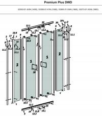 Radaway Uszczelka magnetyczna przejrzysta komplet Premium Plus DWD,