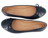 BALERINY BUTY DAMSKIE WYGODNE GRANATOWE KOMFORTOWE ELEGANCKIE