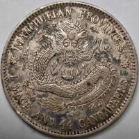 Chiny prowincja Manżuria 20 centów 1914 - 1915 moneta rzadka S163