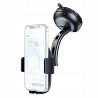 Car Center Console Retractable Phone Holder Black