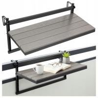 STOLIK NA BALKON BALUSTRADĘ REGULOWANY WISZĄCY ZAWIESZANY KAWOWY BALKONOWY