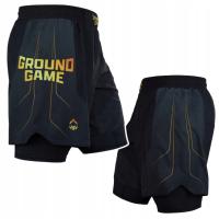 SPODENKI TRENIGOWE MĘSKIE GROUND GAME 2w1 GOLD 2.0 Czarne