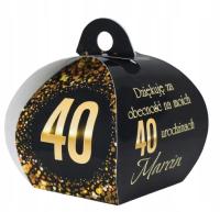 Pudełeczko z imieniem Podziękowanie dla gości 18 40 50 Urodziny Jubileusz