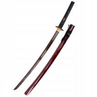 Самурайский меч декор Хабитат катана Красный Дамаск с коробкой (S2252RD)