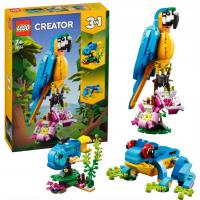 KLOCKI LEGO CREATOR 3w1 31136 EGZOTYCZNA PAPUGA ŻABA RYBA