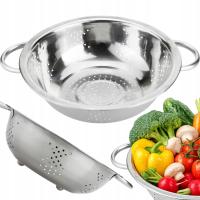 DURSZLAK CEDZAK SITKO KUCHENNE METALOWY DO MAKARONU Z UCHWYTAMI STAL 23CM