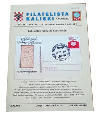 FILATELISTA KALISKI NR 3-4 (143 - 144) lipiec - grudzień 2019