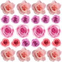 ВАФЕЛЬНЫЕ ЦВЕТЫ ВАФЕЛЬНЫЕ РОЗЫ 3D КРАСОЧНЫЕ ДЛЯ ТОРТА