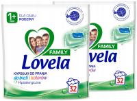 Lovela Family Kapsułki Hipoalergiczne do prania bieli i kolorów 2x32 sztuki