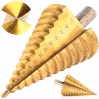 WIERTŁO WIERTŁA STOŻKOWE STOPNIOWE DO METALU BLACHY HSS TYTAN 4-52