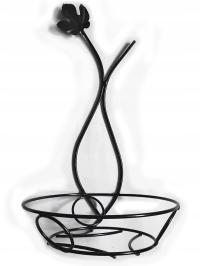 KWIETNIK ścienny metalowy wiszący ozdoba doniczka na kwiat klon CZARNY