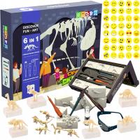 Wykopaliska skamieliny dinozaury szkielet zestaw archeologiczny okulary DIY