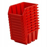 10X POJEMNIK MAGAZYNOWY KUWETA FEINZ 155x100x80 CZERWONY DO ZAWIESZENIA