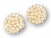 Klipsy w kolorze złotym z perełkami