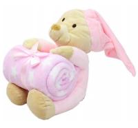 ПЛЮШЕВЫЙ МИШКА С ОДЕЯЛОМ ПЛЮШЕВЫЙ ТАЛИСМАН