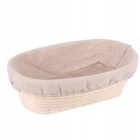 KOSZYK DO WYRASTANIA CHLEBA RATTANOWY BEŻOWY Z WKŁADKĄ