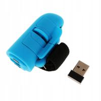 2.4GHz USB Wireless Finger Rings Optical Mouse 1200DPI for PC Laptop Blue