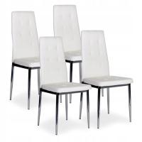 Стул стулья набор стульев для гостиной кожа хром 4X мебель24