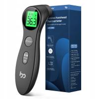 Termometr bezdotykowy czołowy czarny dla dzieci i dorosłych szybki pomiar