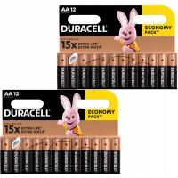 24x Alkaliczne Baterie AA LR6 Duracell Basic