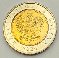 5 зл злотых - 2025-монетный двор из мешочка-разрушитель