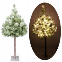 CHOINKA DRZEWKO 150cm SOSNA 72LED ŚWIĄTECZNE LAMPKI ŚWIECĄCE CIEPŁE BIAŁE